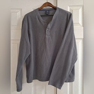 Lands' End Charcoal Fleece Pullover